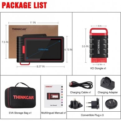 Thinkcar Thinkscan MAX 2 universali diagnostikos įranga 2